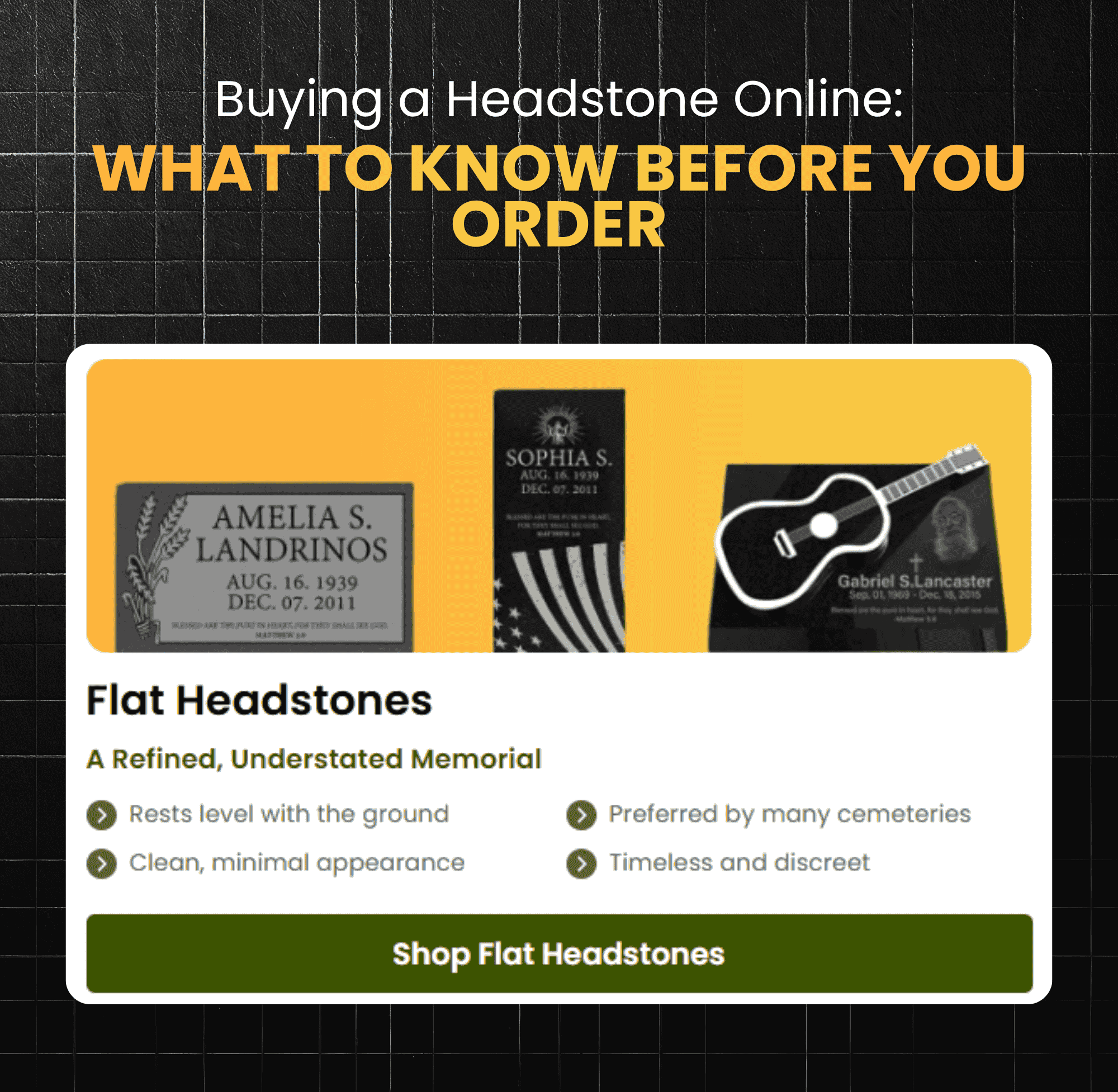 Buying a Headstone Online: What to Know Before You Order